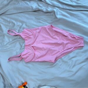 Anthropologie pink one piece swim